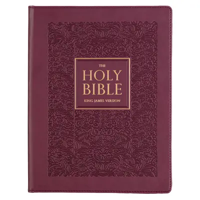 Biblia Święta KJV, Biblia do robienia notatek w dużym formacie, twarda oprawa ze sztucznej skóry - wersja Króla Jakuba, śliwkowa - KJV Holy Bible, Large Print Note-Taking Bible, Faux Leather Hardcover - King James Version, Plum