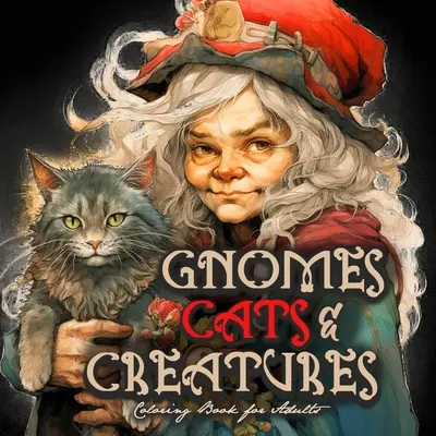 Gnomy, koty i stworzenia Kolorowanka dla dorosłych: Gnomy Kolorowanka Portret Koty Kolorowanka dla dorosłych Fantazja Kolorowanka Magia - Gnomes, Cats and Creatures Coloring Book for Adults: Gnomes Coloring Book Portrait Cats Coloring Book for Adults Fantasy Coloring Book Magic