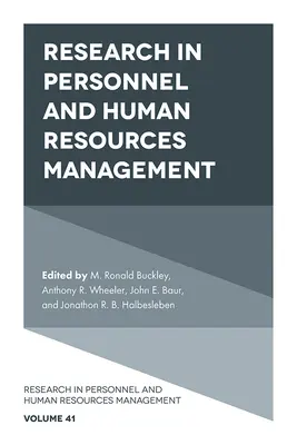 Badania w zakresie zarządzania personelem i zasobami ludzkimi - Research in Personnel and Human Resources Management