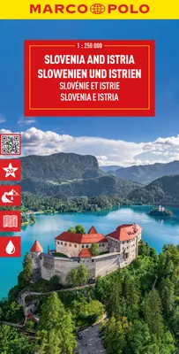 Słowenia i Istria Mapa Marco Polo - Slovenia and Istria Marco Polo Map