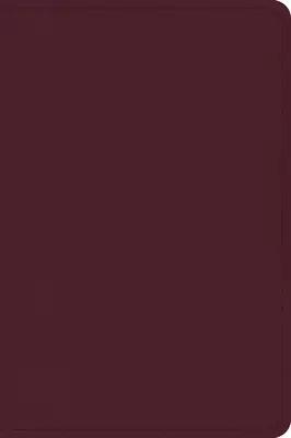 CSB Large Print Compact Reference Bible, Cranberry Leathertouch