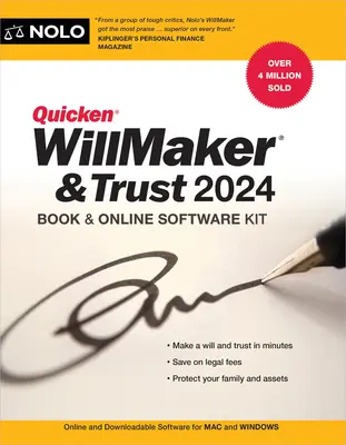 Quicken Willmaker & Trust 2024: Książka i zestaw oprogramowania online - Quicken Willmaker & Trust 2024: Book & Online Software Kit