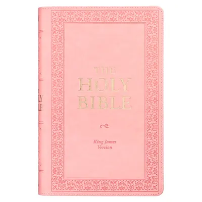 Biblia Święta KJV, Gigantyczny Druk, Standardowy Rozmiar, Sztuczna Skóra, Czerwona Litera - Znacznik wstążkowy, Wersja Króla Jakuba, Różowy - KJV Holy Bible, Giant Print Standard Size Faux Leather Red Letter Edition - Ribbon Marker, King James Version, Pink