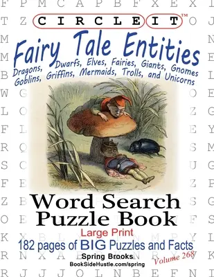 Kółko Graniaste, Postacie z bajek, Wyszukiwanie wyrazów, Książka z łamigłówkami - Circle It, Fairy Tale Entities, Word Search, Puzzle Book