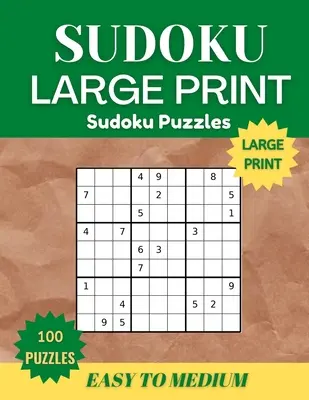 Sudoku Puzzles Book Large Print dla dorosłych - Sudoku Puzzles Book Large Print for Adults