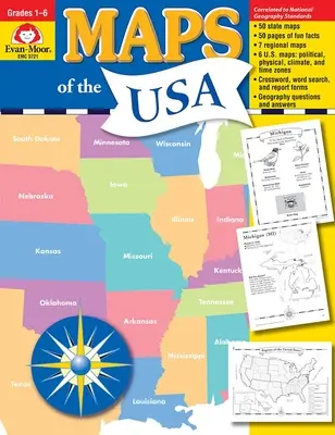 Mapy Stanów Zjednoczonych, klasa 1 - 6, materiały dla nauczycieli - Maps of the Usa, Grade 1 - 6 Teacher Resource