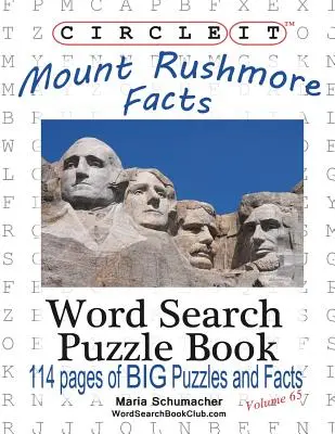 Okrąg, fakty o Mount Rushmore, wyszukiwanie słów, książka z puzzlami - Circle It, Mount Rushmore Facts, Word Search, Puzzle Book