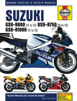 Suzuki Gsx-R600 '01 do '03, Gsx-R750 '00 do '03 i Gsx-R1000 '01 do '02 - Suzuki Gsx-R600 '01 to '03, Gsx-R750 '00 to '03 & Gsx-R1000 '01 to '02