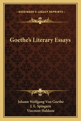 Eseje literackie Goethego - Goethe's Literary Essays