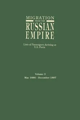 Migracja z Imperium Rosyjskiego: Listy pasażerów przybywających do portów USA. Tom 3: maj 1886-grudzień 1887 - Migration from the Russian Empire: Lists of Passengers Arriving at U.S. Ports. Volume 3: May 1886-December 1887