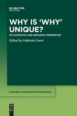 Dlaczego „dlaczego” jest wyjątkowe?: jego właściwości składniowe i semantyczne - Why Is 'Why' Unique?: Its Syntactic and Semantic Properties