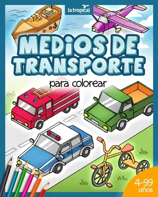 Medios de transporte para colorear: Libro de mquinas en perspectiva isomtrica: vehculos de transporte y carga (moto, auto, barco) para nios desde