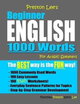 Angielski dla początkujących 1000 słów Prestona Lee dla osób mówiących po arabsku - Preston Lee's Beginner English 1000 Words For Arabic Speakers