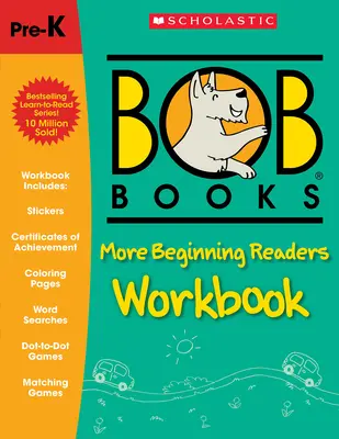 Bob Books - More Beginning Readers Workbook: fonetyka, ćwiczenia w pisaniu, naklejki, od 4 lat, przedszkole, pierwsza klasa - Bob Books - More Beginning Readers Workbook Phonics, Writing Practice, Stickers, Ages 4 and Up, Kindergarten, First Grade