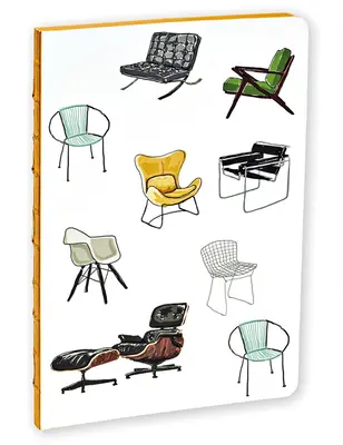 Nowoczesne krzesła z połowy wieku - notatnik A5 - Mid-Century Modern Chairs A5 Notebook