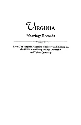 Akta małżeństw w Wirginii - Virginia Marriage Records