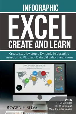 Excel Create and Learn - Infografika: Stwórz krok po kroku dynamiczny pulpit nawigacyjny z infografikami. Ponad 200 obrazów i 4 ćwiczenia - Excel Create and Learn - Infographic: Create Step-By-Step a Dynamic Infographic Dashboard. More Than 200 Images And, 4 Exercises