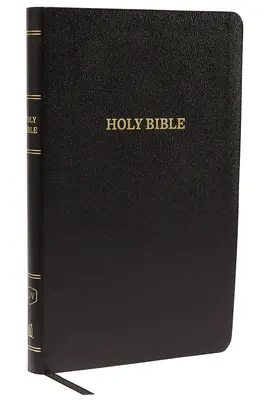 KJV, cienkie wydanie biblijne, skórzane, czarne, wydanie z czerwonymi literami - KJV, Thinline Reference Bible, Leather-Look, Black, Red Letter Edition