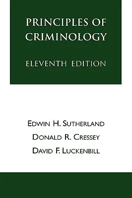 Zasady kryminologii - Principles of Criminology