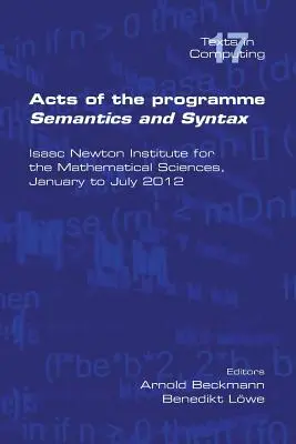 Akty programu Sematyka i składnia - Acts of the Progamme Sematics and Syntax