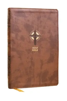 Biblia Katolicka NRSV Sakramenty Wtajemniczenia, brązowa skórzana miękka, wygodny druk - Nrsvce Sacraments of Initiation Catholic Bible, Brown Leathersoft, Comfort Print