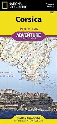 Mapa Korsyki [Francja] - Corsica Map [France]