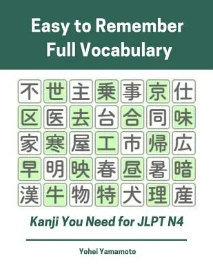 Łatwe do zapamiętania pełne słownictwo Kanji potrzebne do Jlpt N4: Ćwicz czytanie, pisanie kart flash z słownictwem Kanji i zeszyt ćwiczeń znaków dla New 20 - Easy to Remember Full Vocabulary Kanji You Need for Jlpt N4: Practice Reading, Writing Kanji Vocab Flash Cards and Characters Exercise Book for New 20