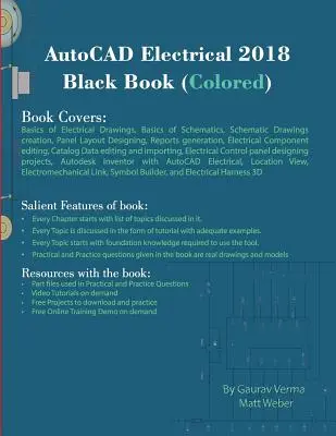 Czarna książka AutoCAD Electrical 2018 (kolorowa) - AutoCAD Electrical 2018 Black Book (Colored)