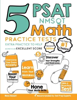 5 testów praktycznych z matematyki PSAT / NMSQT: Dodatkowe ćwiczenia pomagające osiągnąć doskonały wynik - 5 PSAT / NMSQT Math Practice Tests: Extra Practice to Help Achieve an Excellent Score