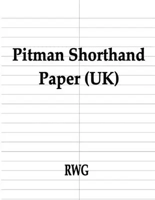 Papier stenograficzny Pitman (UK): 50 stron 8,5 x 11 - Pitman Shorthand Paper (UK): 50 Pages 8.5 X 11