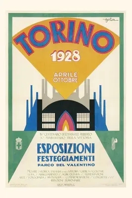 Plakat Vintage Journal na targi w Turynie, 1928 r. - Vintage Journal Poster for Torina Fair, 1928