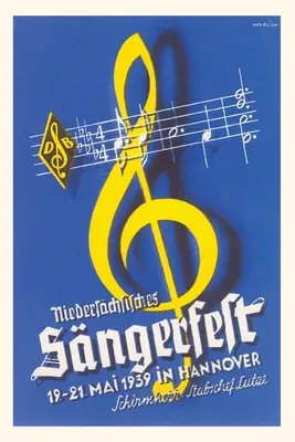 Vintage Journal G Clef z kluczem wiolinowym - Vintage Journal G Clef with Staff