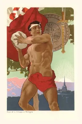 Vintage Journal Włoski He-Man rzucający kamieniem - Vintage Journal Italian He-Man Tossing Rock