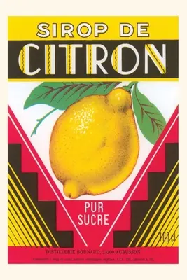 Etykieta syropu cytrynowego w stylu vintage - Vintage Journal Lemon Syrup Label