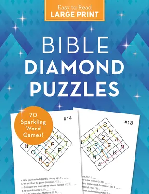 Diamentowe łamigłówki biblijne w dużym formacie: 70 błyskotliwych gier słownych! - Bible Diamond Puzzles Large Print: 70 Sparkling Word Games!