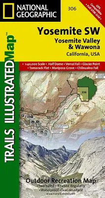 Yosemite Sw: Dolina Yosemite i mapa Wawona - Yosemite Sw: Yosemite Valley and Wawona Map