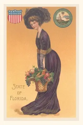 Vintage Journal Kobieta przebrana za stan Floryda - Vintage Journal Woman Dressed as the State of Florida