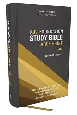 Kjv, Foundation Study Bible, duży druk, twarda oprawa, czerwona litera, indeks kciukowy, wygodny druk: Biblia Święta, Wersja Króla Jakuba - Kjv, Foundation Study Bible, Large Print, Hardcover, Red Letter, Thumb Indexed, Comfort Print: Holy Bible, King James Version