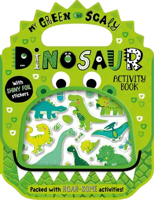 Błyszczące naklejki Mój zielony i łuskowaty dinozaur Zeszyt ćwiczeń - Shiny Stickers My Green and Scaly Dinosaur Activity Book