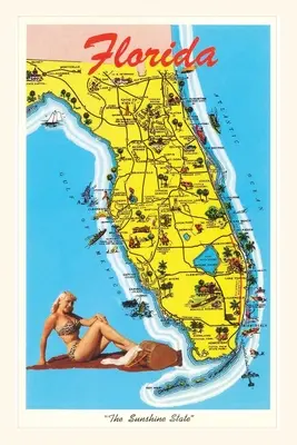 Vintage Journal Mapa turystyczna Florydy - Vintage Journal Florida Tourist Map
