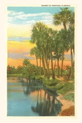 Vintage Journal Zachód słońca, palmy, Floryda - Vintage Journal Sunset, Palm Trees, Florida