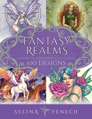 Fantasy Realms Coloring Collection: 100 wzorów - Fantasy Realms Coloring Collection: 100 Designs