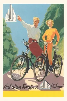 Vintage Journal Niemiecka para na rowerze - Vintage Journal Bicycling German Couple