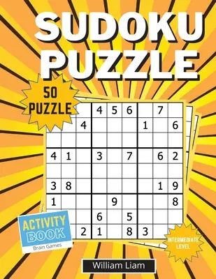 Puzzle sudoku dla dorosłych na poziomie średnio zaawansowanym 50 stron gier umysłowych dla dorosłych - Intermediate level sudoku puzzle for adults 50 pages of brain games for adults