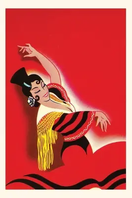 Plakat z tancerką flamenco, dziennik vintage - Vintage Journal Flamenco Dancer Poster