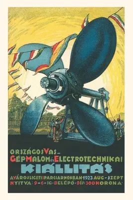 Vintage Journal Plakat węgierskich targów maszynowych - Vintage Journal Hungarian Machinery Fair Poster