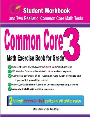 Zeszyt ćwiczeń matematycznych Common Core dla klasy 3: Zeszyt ćwiczeń dla ucznia i dwa realistyczne testy matematyczne Common Core - Common Core Math Exercise Book for Grade 3: Student Workbook and Two Realistic Common Core Math Tests