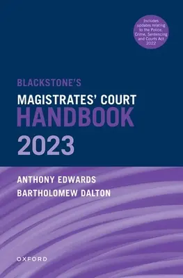 Blackstone's Magistrates' Court Handbook 2023 i Blackstone's Youths in the Criminal Courts (wydanie z października 2018 r.) Pack - Blackstone's Magistrates' Court Handbook 2023 and Blackstone's Youths in the Criminal Courts (October 2018 Edition) Pack