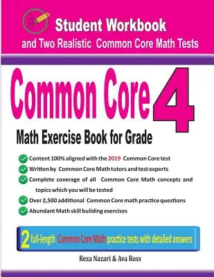 Zeszyt ćwiczeń matematycznych Common Core dla klasy 4: Zeszyt ćwiczeń dla ucznia i dwa realistyczne testy matematyczne Common Core - Common Core Math Exercise Book for Grade 4: Student Workbook and Two Realistic Common Core Math Tests