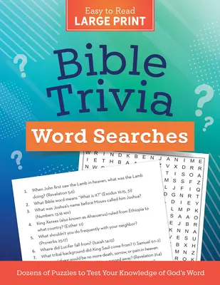 Ciekawostki biblijne w dużym druku: Dziesiątki zagadek sprawdzających znajomość Słowa Bożego - Bible Trivia Word Searches Large Print: Dozens of Puzzles to Test Your Knowledge of God's Word